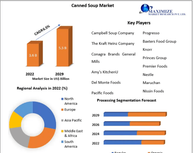 Canned Soup Market Trends by Countries, Type and Application