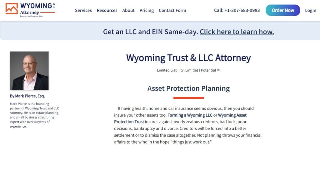 Start a business in Wyoming. Company Name Check and LLC Formation