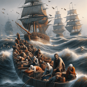 Humanitarian Refugee Crisis mirrored in Theriault book on the 1758 Acadian sea disater
