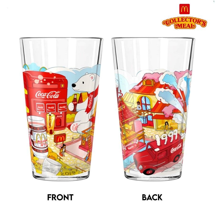 This glass pays homage to the refreshing beverage that has become synonymous with McDonald's dining experience. 