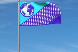 WSANDN Flag, Representing Global Peace, Development, Equity, Human Rights, Economic Empowerment and Poverty Eradication