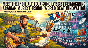 Alt-Folk music Reimagines Acadian Music—New ‘Azzah’ song Exposes Dark Truths of War and Humanity