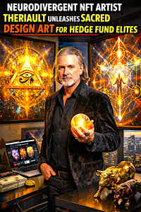 Neurodivergent NFT Artist Claude Theriault Unleashes Sacred Design Art for Hedge Fund Elites