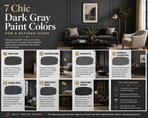 7 Chic Dark Gray Paint Colors for a Refined Home