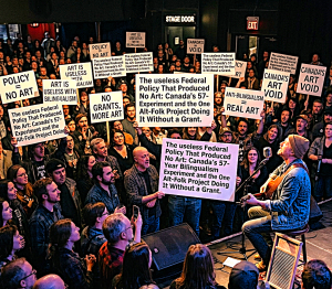 The useless federal policy that produced no art, the Canada bilingualism of 57 years & the One Alt-Folk Project of Cajun dead songs, doing it without a Grant