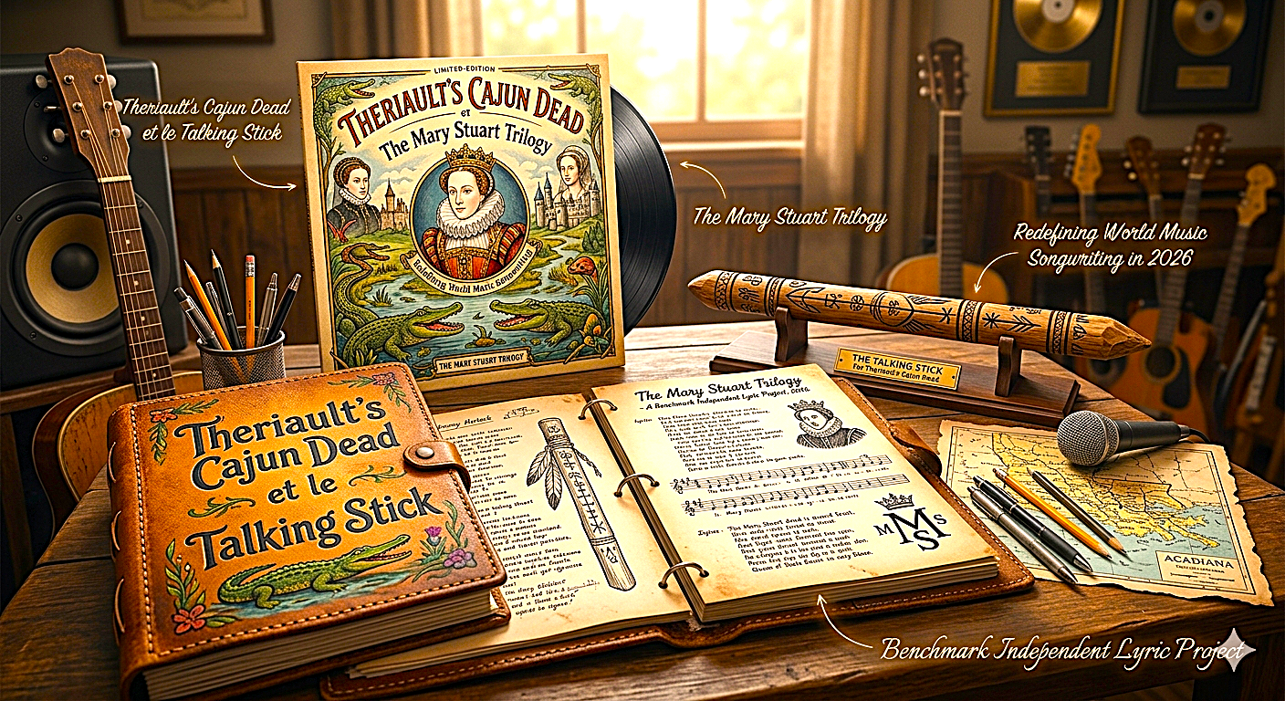 Theriault's Cajun Dead et le Talking Stick: The Mary Stuart Trilogy Redefining World Music Songwriting in 2026