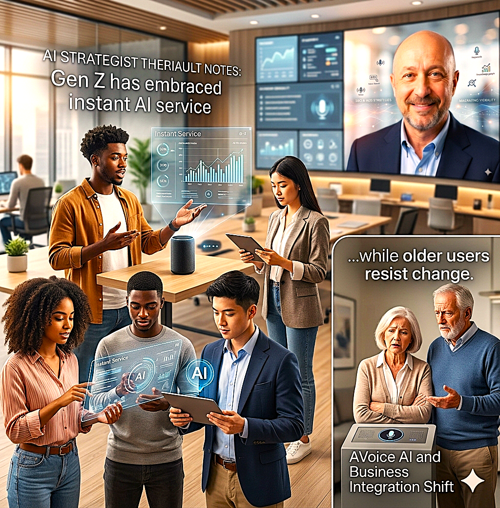 AVoice AI and business integration shift: Gen Z embraces instant AI service while older users resist