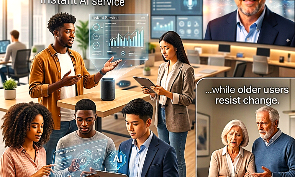 AI Strategist Theriault notes that AVoice AI and business integration shift has Gen Z embracing instant AI service while older users resist change