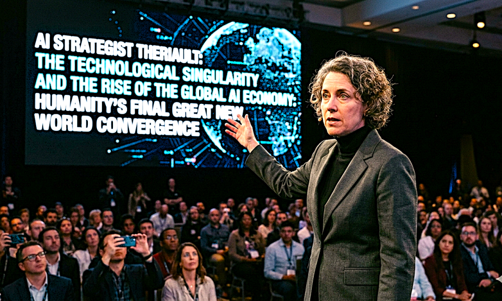 AI strategist Theriault is part of the Technological Singularity and the Rise of the Global AI Economy Humanity’s Final Great new world Convergence