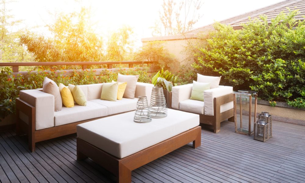 design and furniture in modern patio