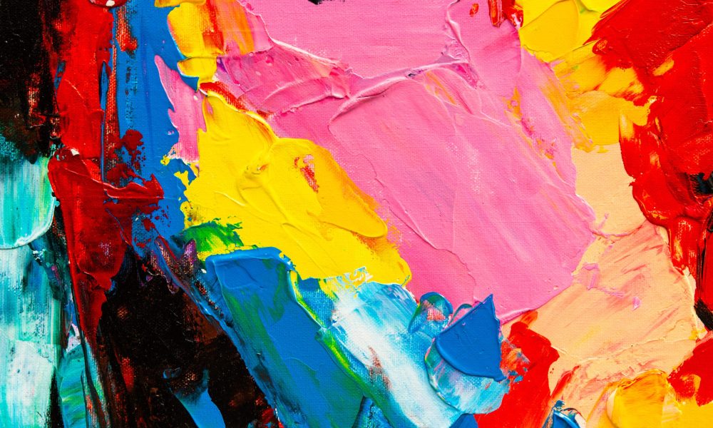 art background - colored paint strokes