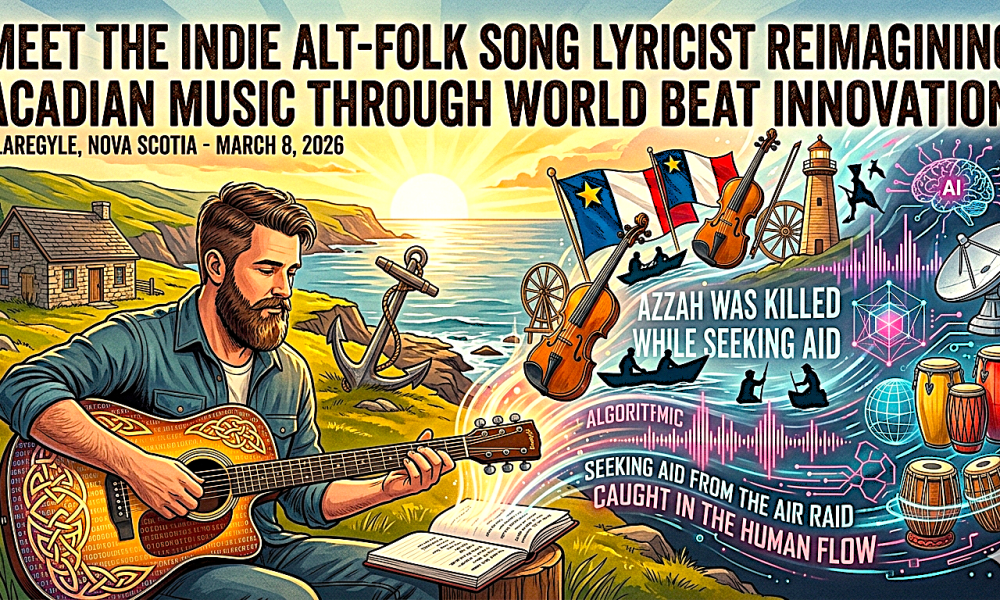 Alt-Folk music Reimagines Acadian Music—New ‘Azzah’ song Exposes Dark Truths of War and Humanity