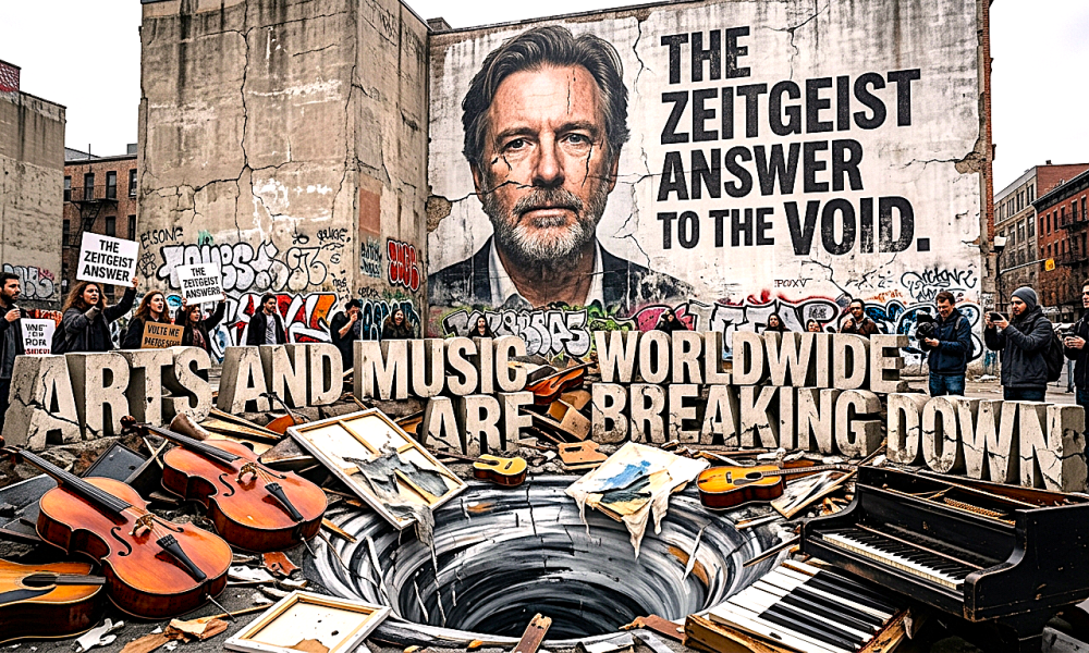 Arts and Music Worldwide Are Breaking Down in the Epicentric collapse of meaning—Claude Edwin Theriault Is the Zeitgeist Answer to the Void