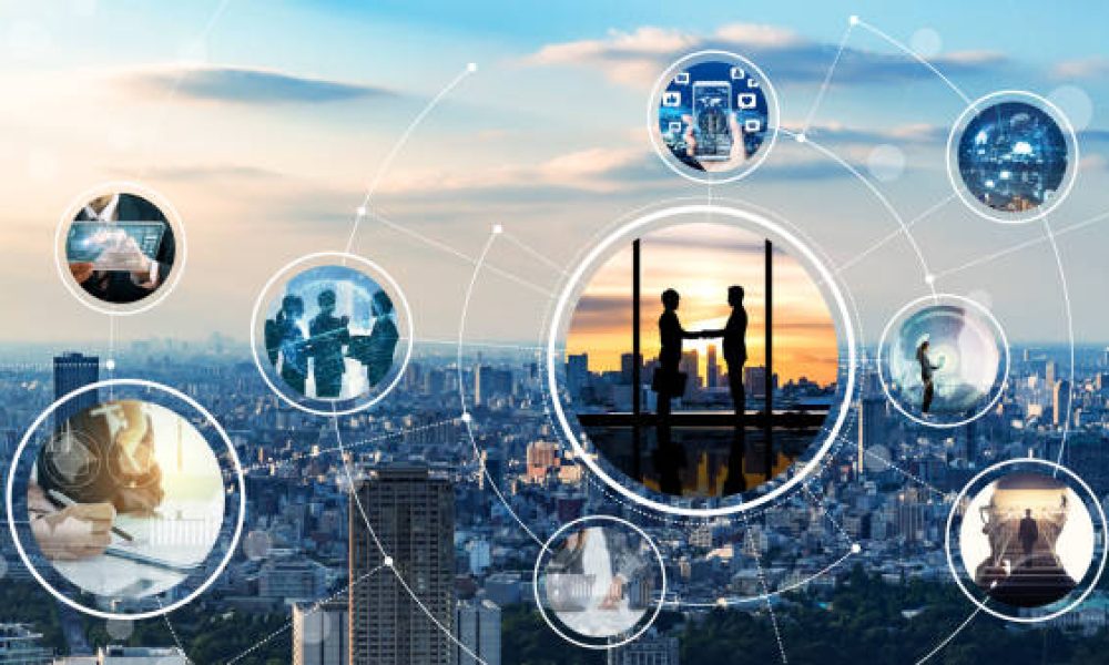 Network of business concept.