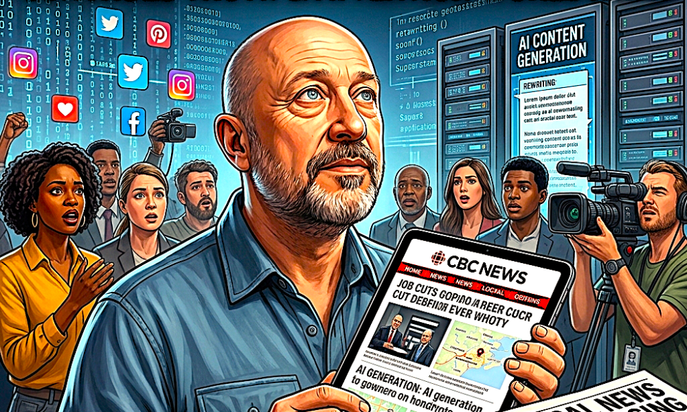 Creatives like Theriault see how CBC Local News Is Collapsing as AI Content Generation Rewrites Who Controls Truth and Attention Worldwide