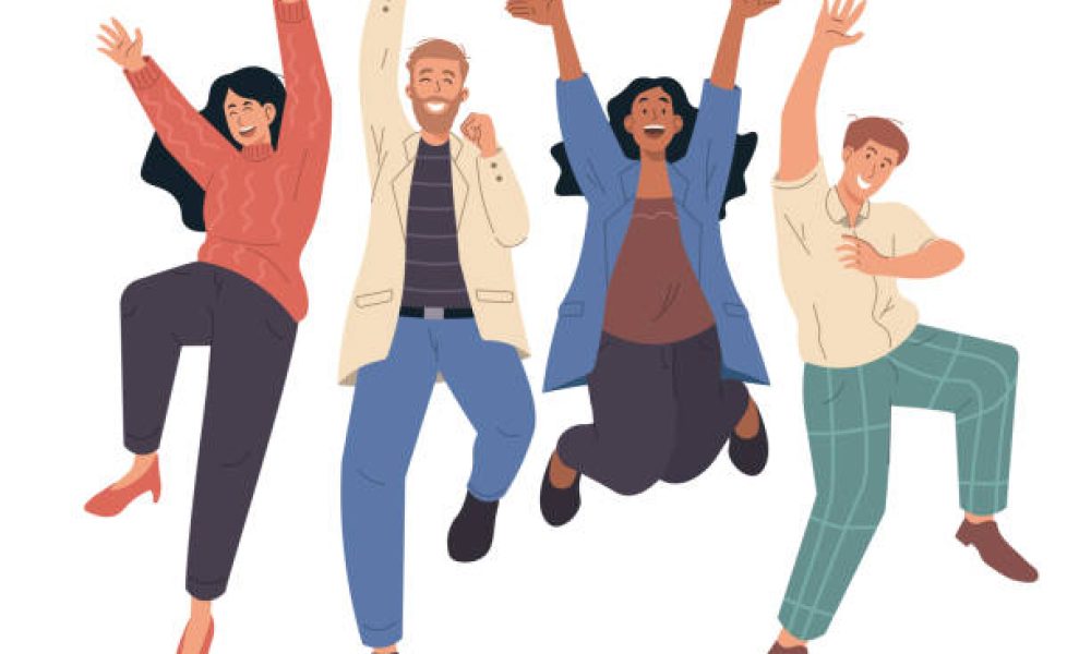 Celebration concept with people character in flat design illustration