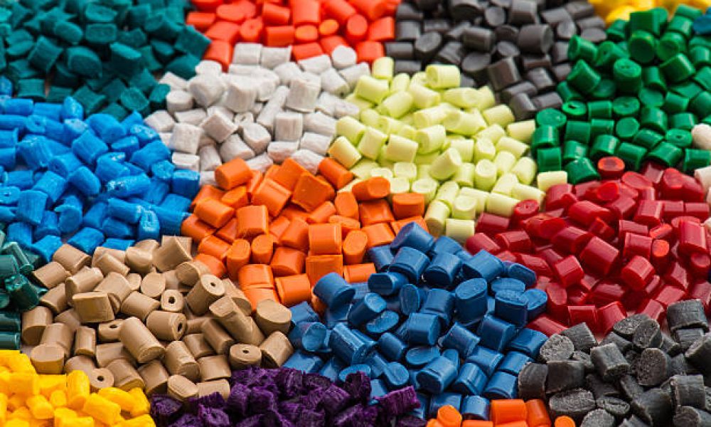 a variation of different dyd polymer granulates