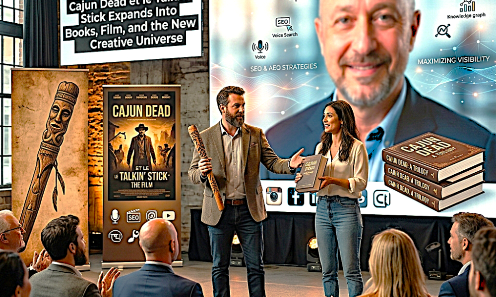 Cajun Dead and the Walkin' Stick Expands the book trilogy, to story within a story, film within a film, in a new creative universe.