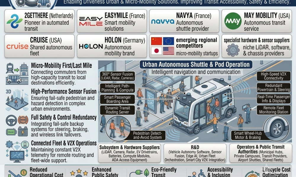 Autonomous Shuttles & Public Transit Pods Market
