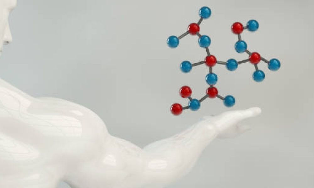 Man Holding Molecule Science Research and Development