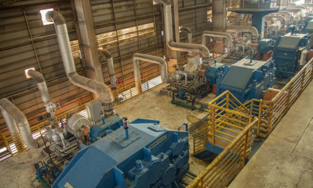 turbine in the sugar cane industry coupled to the gearbox