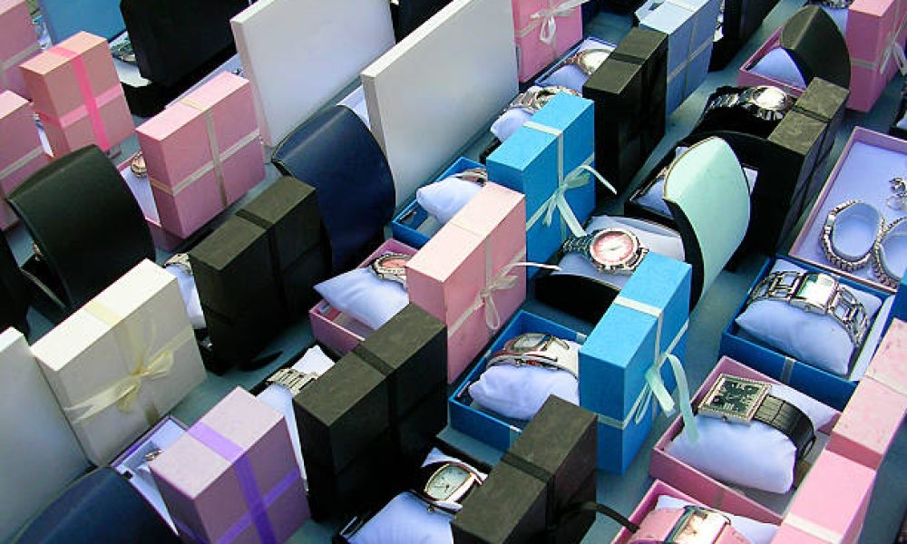 "Watch shop, nice boxes"