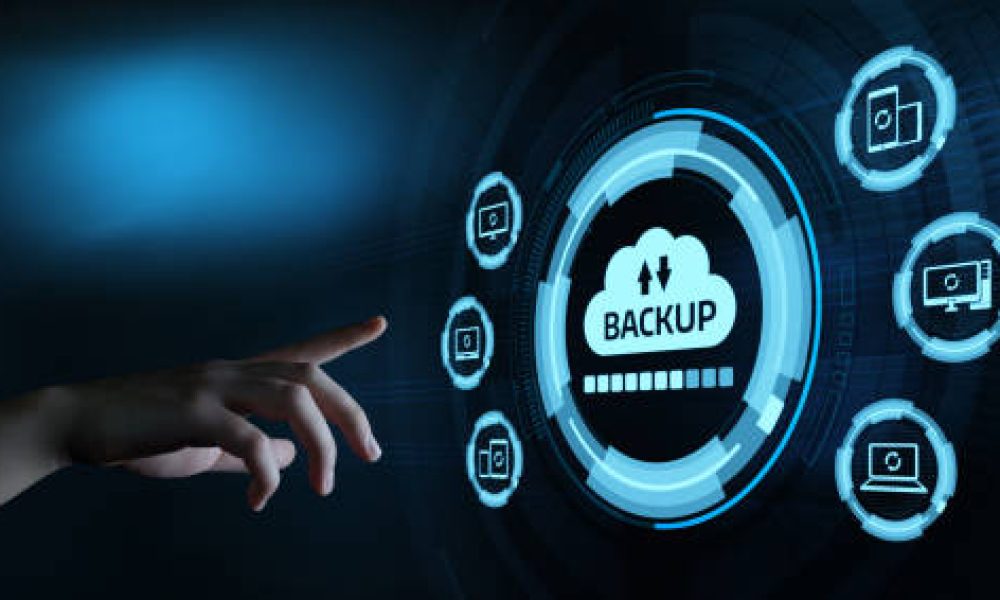 Backup Storage Data Internet Technology Business concept.