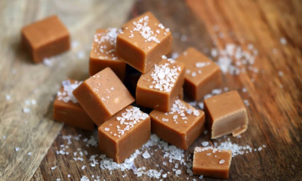 Salted caramel. Creamy toffee with sea salt.