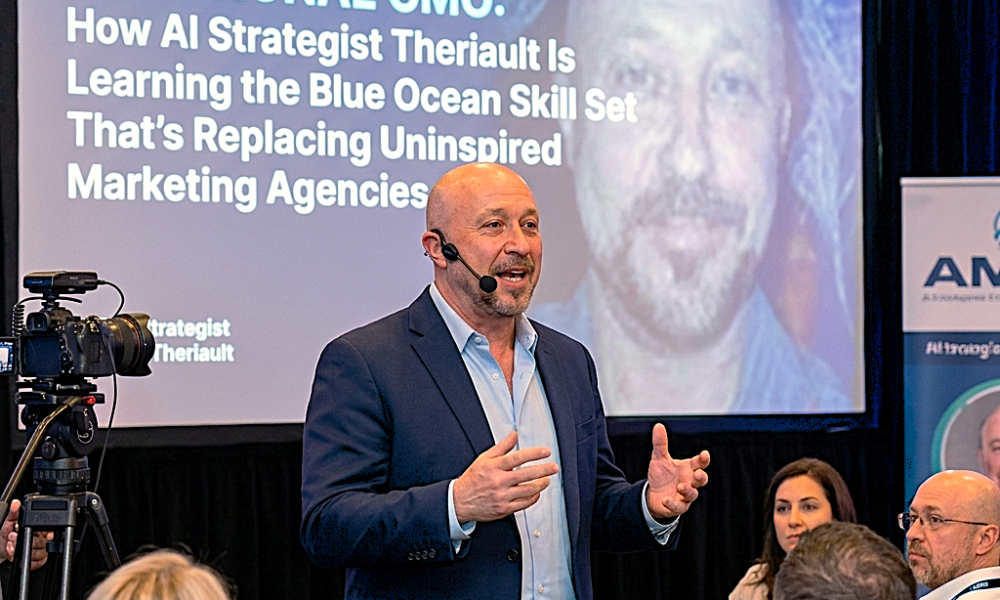 The Rise of the Fractional CMO How AI Strategist Theriault Is Learning the blue ocean Skill Set That's Replacing uninspired marketing agencies.