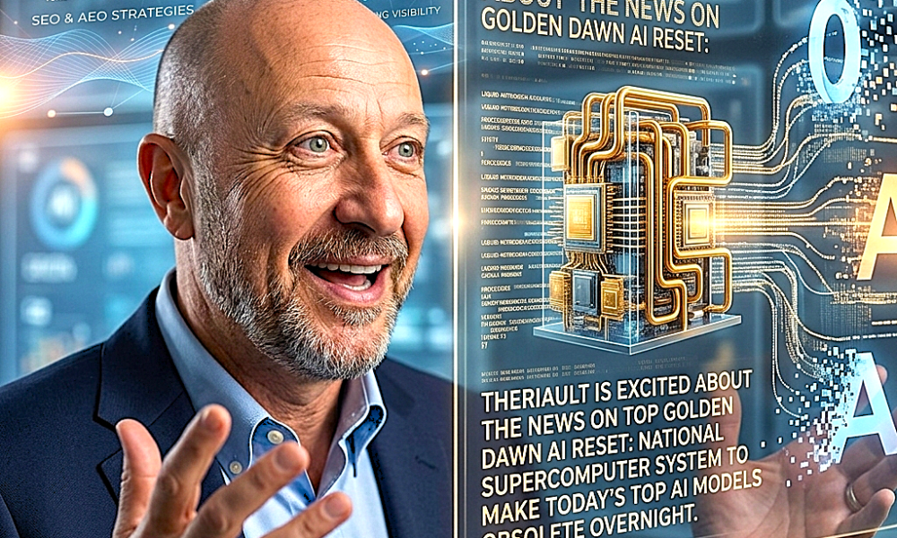 Theriault excited about the news on Golden Dawn AI Reset National Supercomputer system to Make Today’s top AL Models Obsolete Overnight