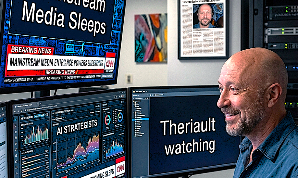Theriault watching While Mainstream Media Sleeps, AI Strategists Quietly Rewriting the $155K Marketing Playbook