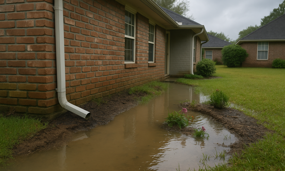 Why Baton Rouge Homes Need Better Downspouts to Prevent Foundation Damage and Flooding