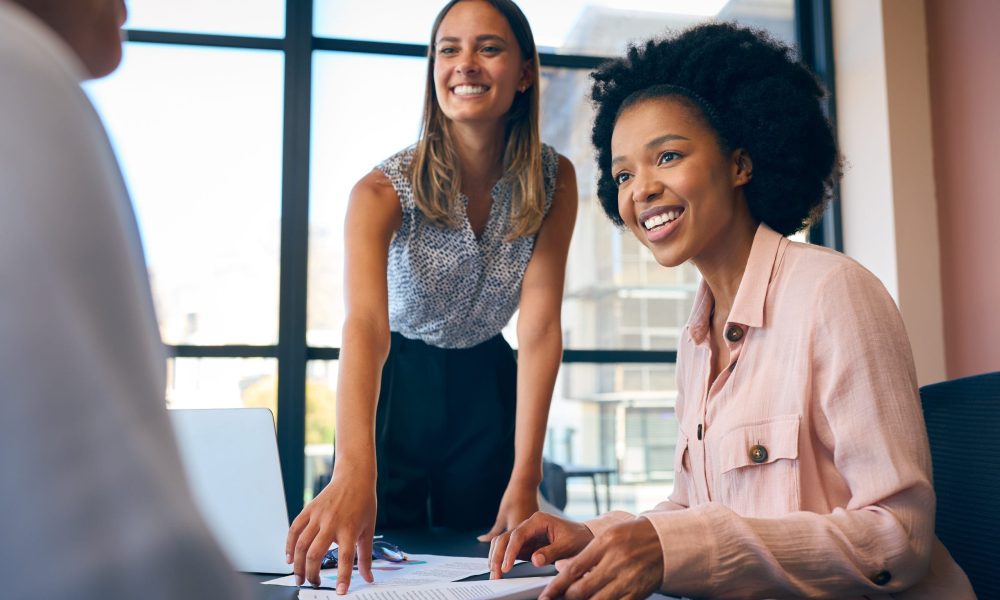 Young workers getting back to the office