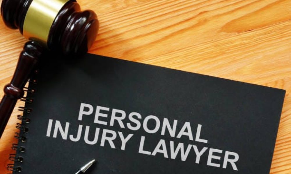 Conceptual photo shows printed text personal injury lawyer